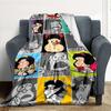 1PC Mafalda Outdoor Blanket Lightweight Flannel, Soft & Warm, All-Season Use for Sofa, Outdoor, Camping, Living Room, Office29