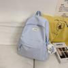 Простой однотонный школьный рюкзак для девушки, студента колледжа, высококачественный, модный, для компьютера, путешествий, легкий, рюкзак для ученика средней школы
