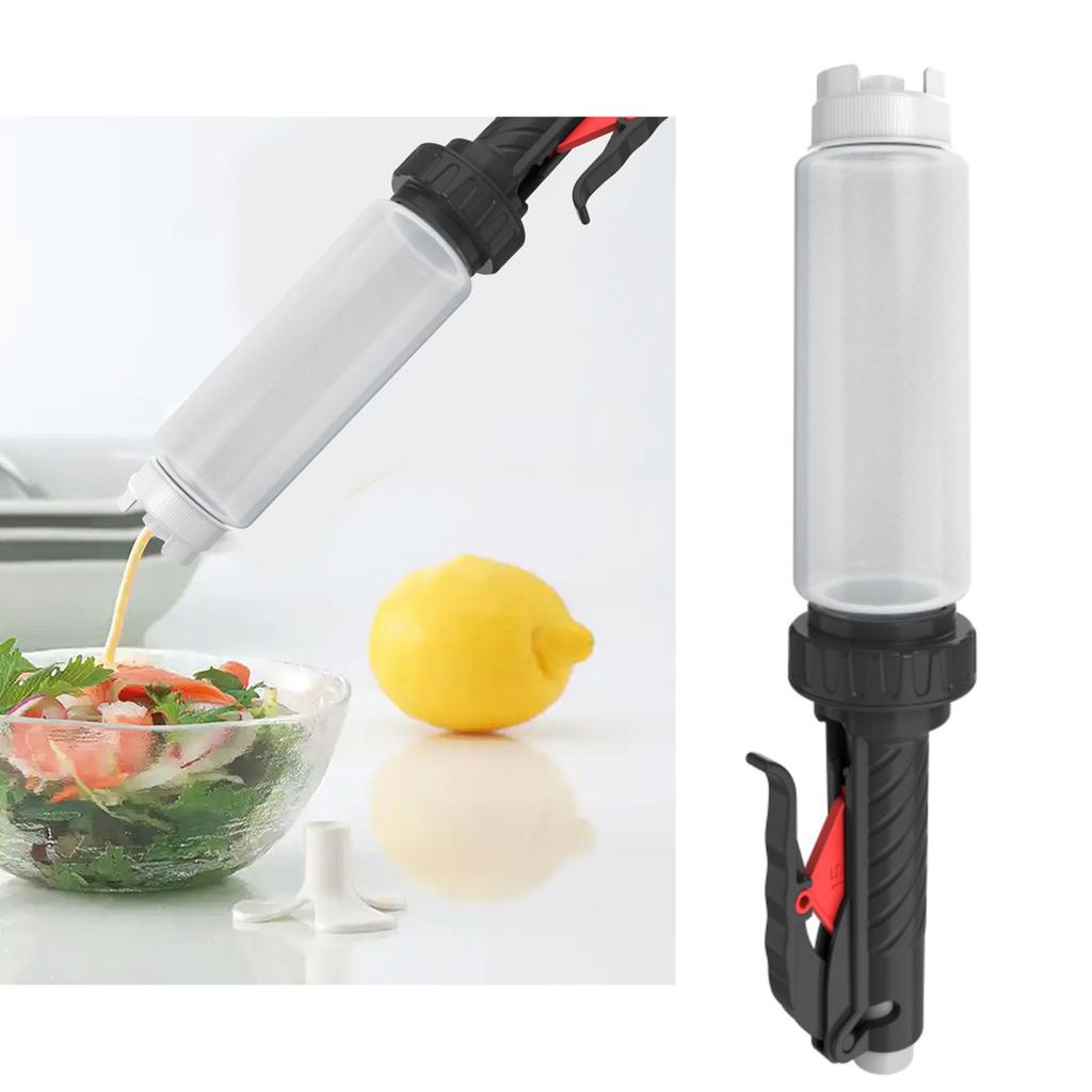 Refillable 480ml Sauce Dispenser Hanging Salad Dressing Bottle Condiment Dispenser For Busy Restaurants Enduring