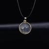 Women Dried Dandelion Transparent Disc Pendant Adjustable Necklace Jewelry Gift