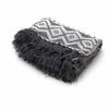 Throw Blanket Boho Grey Geometric 125x150cm