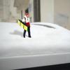 Раскрашенные фигурки 1/64 для катания на лыжах, Миниатюрные люди для макета диорамы, Игрушки, Материалы для декора ландшафта