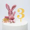 Numbers Birthday Cake Candle Holder Set Acrylic Cake Topper Reusable Party Cake Accessories for Birthdays Anniversaries Weddings