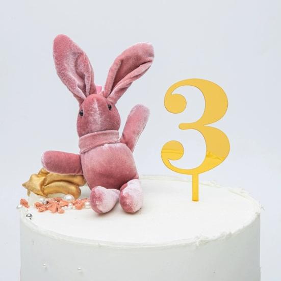 Numbers Birthday Cake Candle Holder Set Acrylic Cake Topper Reusable Party Cake Accessories for Birthdays Anniversaries Weddings