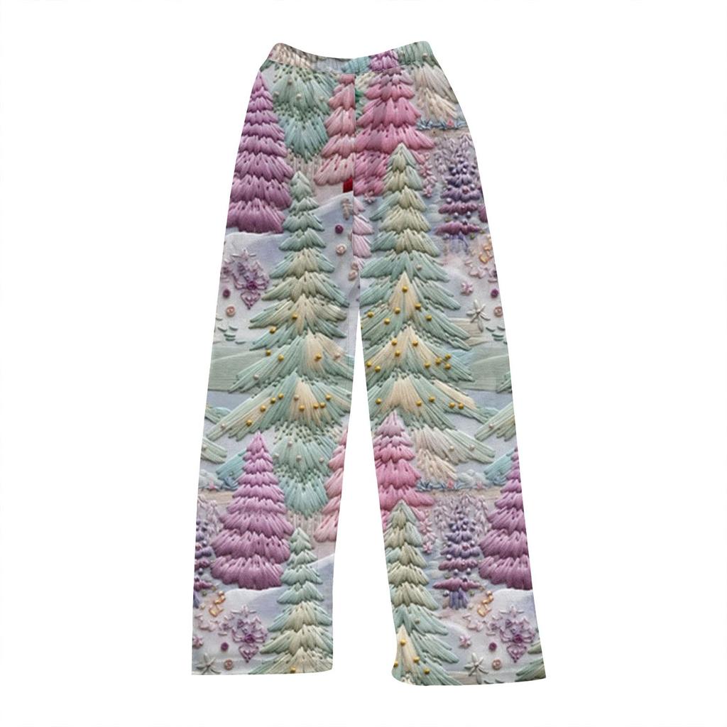 Женские зимние клетчатые брюки, длинные брюки, спортивные брюки