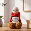 Positive Figurine Gift for Friends Handmade Crochet Ornament, Funny Desk Buddy, Cute Home Decor Figurine, Emotional Support Keepsake