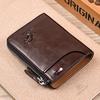 New Men's Wallet Men's Wallet Short Retro Wallet Zipper Coin Purse Fashion Card Holder Document Set Money Card Clutch