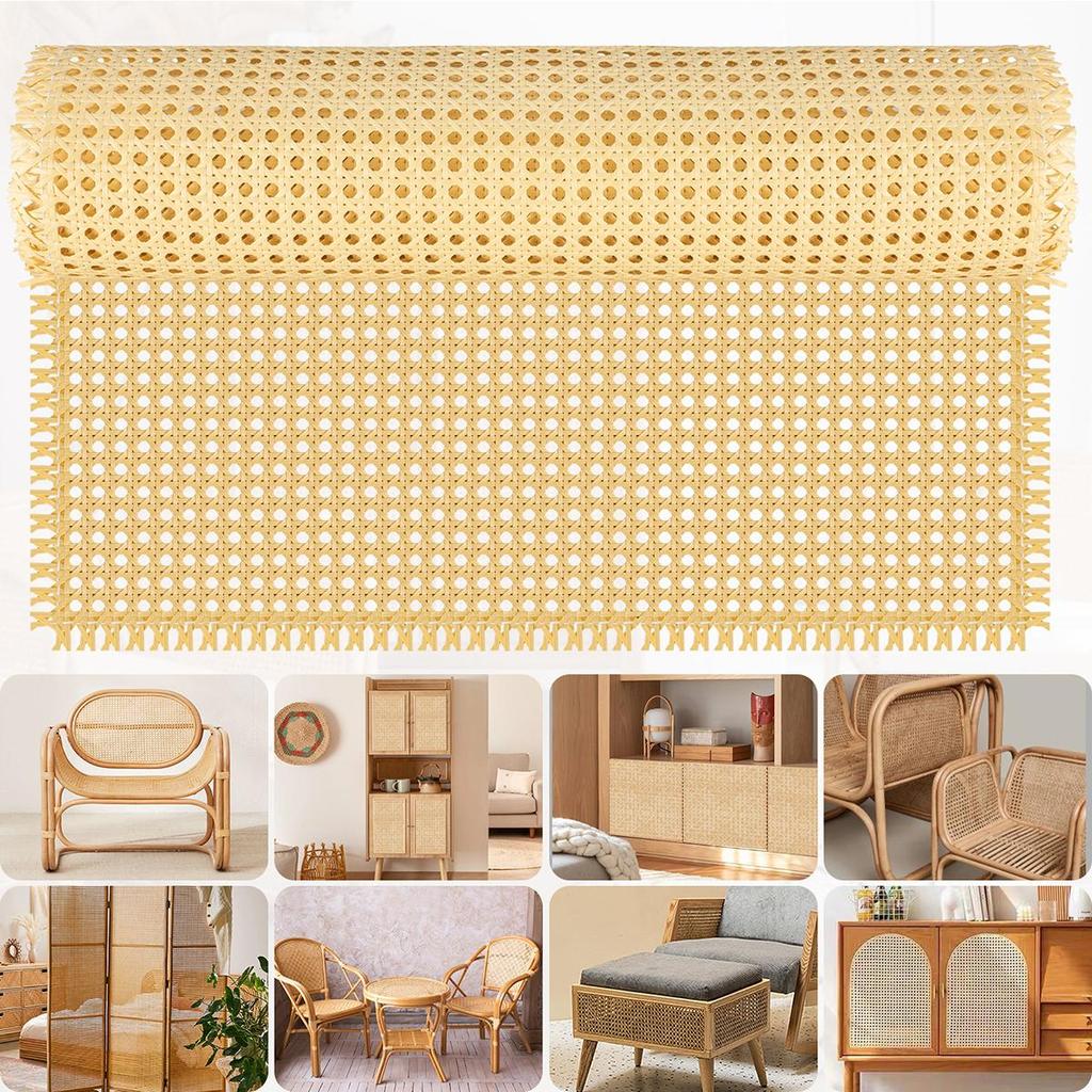Indonesian Plastics Rattan Webbing for Cane Projects 40/45/50Cm Woven Open Mesh Cane Roll Furniture Decoration Repair Tools Hot
