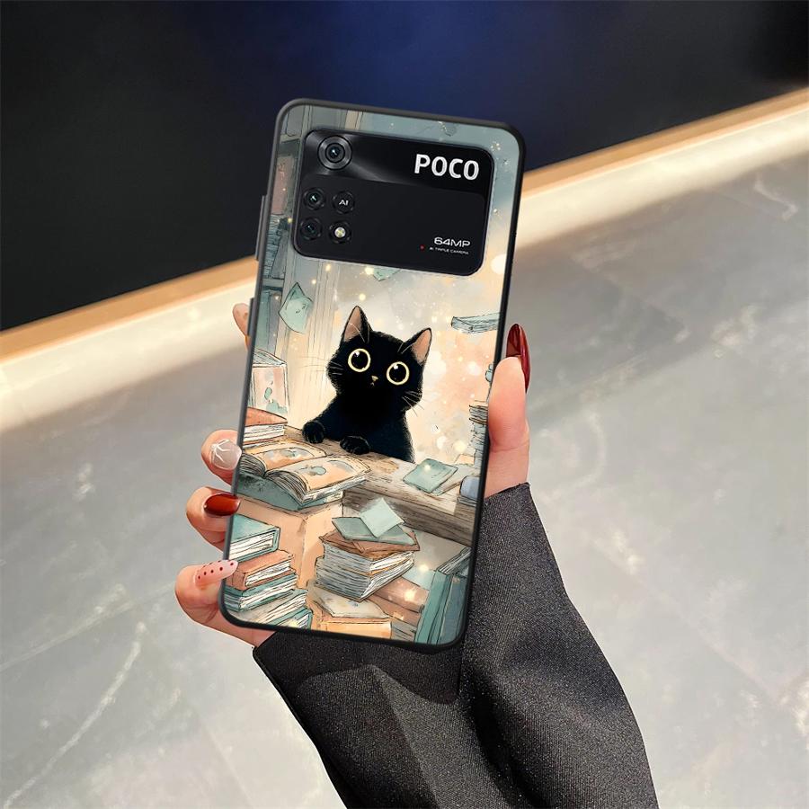 Мультяшный Кот Чехол для Телефона для Xiaomi Poco F8 F1 C61 F3 C50 M3 M4 M7 C71 C75 M5 X3 X4 X5 X7 Pro