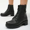 Черные повседневные ботинки из натуральной кожи в женском стиле