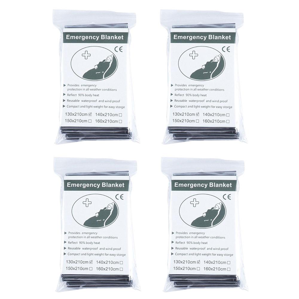 Тепловое одеяло из майлара для выживания в чрезвычайных ситуациях, космическое одеяло из фольги для NASA, согревающее тело, походное снаряжение для оказания первой помощи на открытом воздухе, походное снаряжение для путешествий