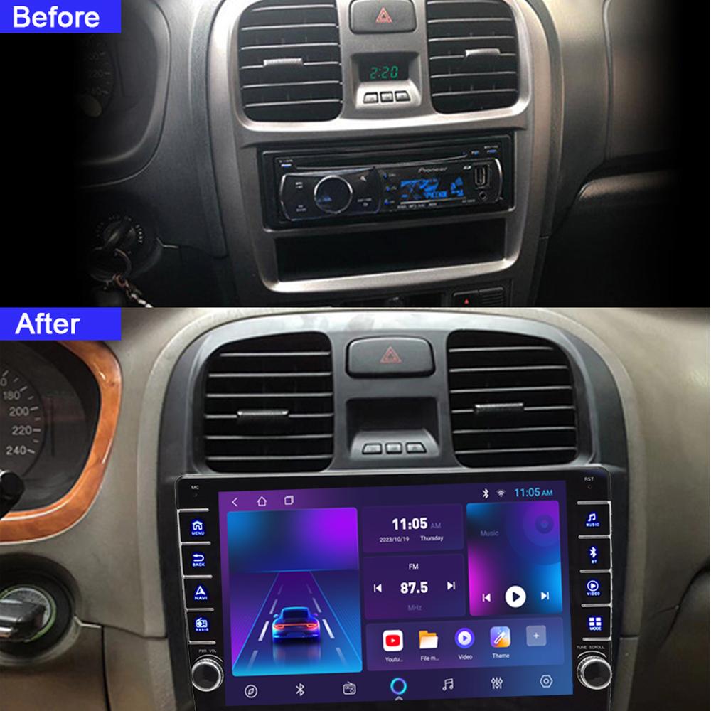 Android WIFI For Hyundai Sonata 2003-2009 With Button Knob Car Radio Multimedia Video Player 2 Din GPS Autoraido 1+16GB