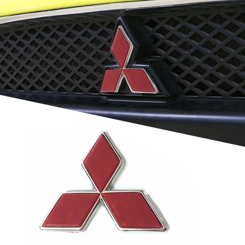 ABS for Mitsubishi Lancer ASX Colt Pajero V7 Outlander Eclipse Delica EVO Car Front Grille Badge Decal Cover Rear Emblem