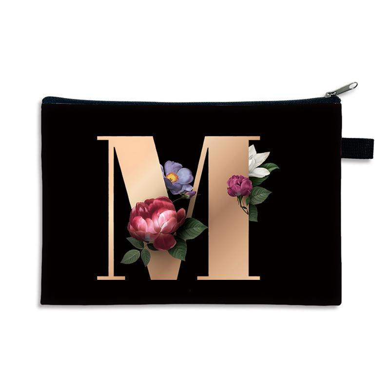 Креативный мешочек для мелочи с принтом 26 букв, парусиновый полиэстер, на молнии, маленькая сумка, многофункциональный кошелек для переноски