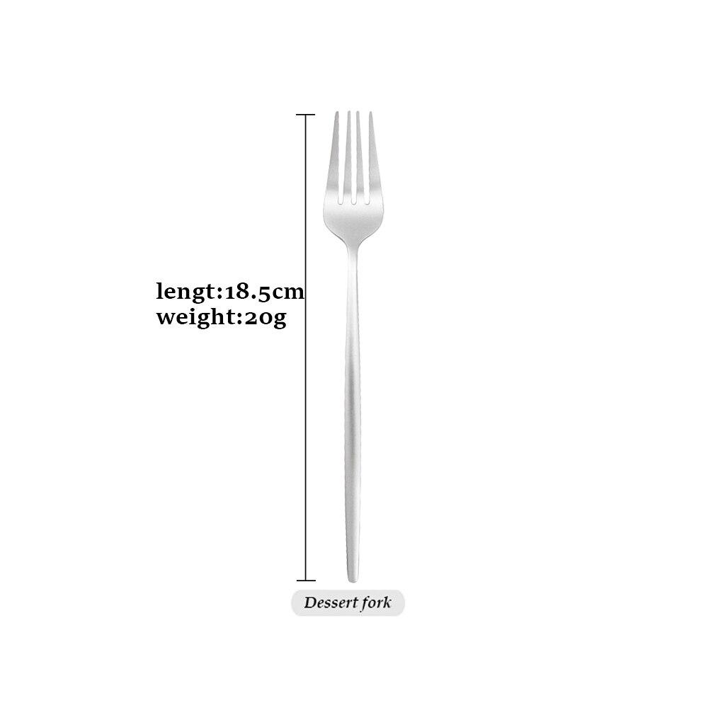 Простой набор столовых приборов, столовые приборы, десертный нож, вилка, длинная ложка для льда, столовые приборы из нержавеющей стали, вечерние столовые приборы, серебряный набор посуды