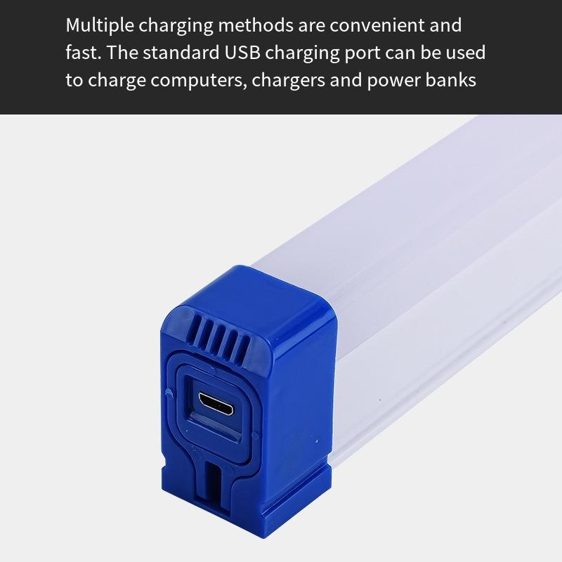 1 шт. USB-лампа для зарядки, магнитная подвеска, подсветка, ночной рынок, аккумулятор, аварийное освещение, светодиодная люминесцентная трубка, световая полоса