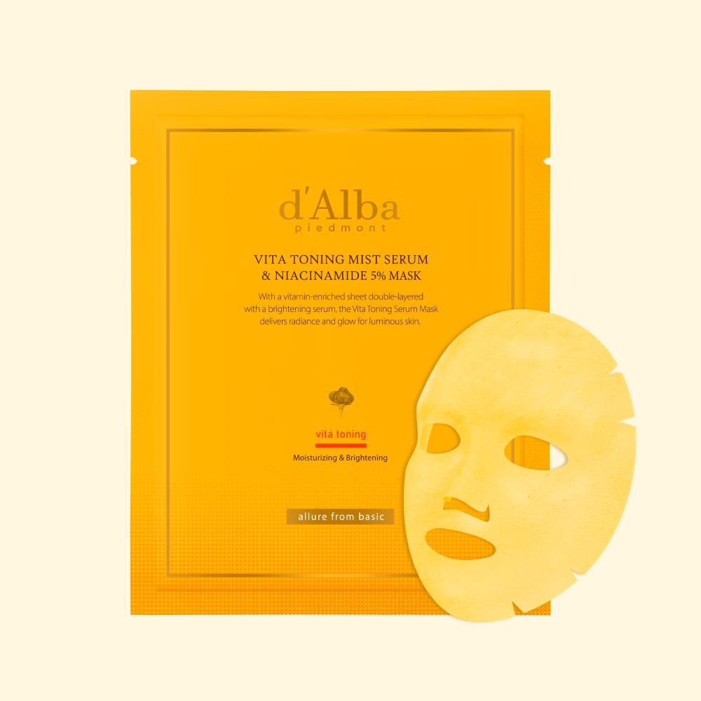 Dalba Vit C Toning Mist Serum   niaCinamide 5  Sheet Mask 1 pieCe