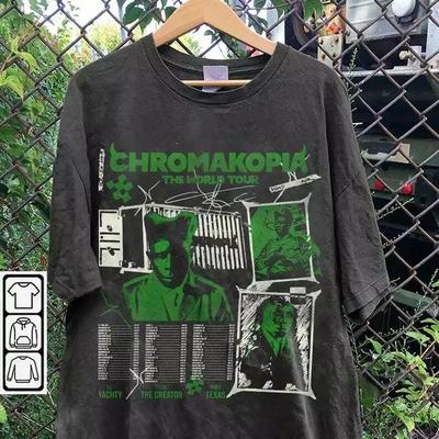 Tyler The Creator Chromakopia Черная унисекс футболка с коротким рукавом Vtg WA1794 Унисекс футболка