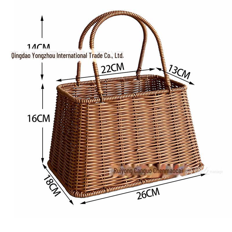 Подарочная корзина из ротанга ручной работы: Плетеный держатель для пикника и свадьбы