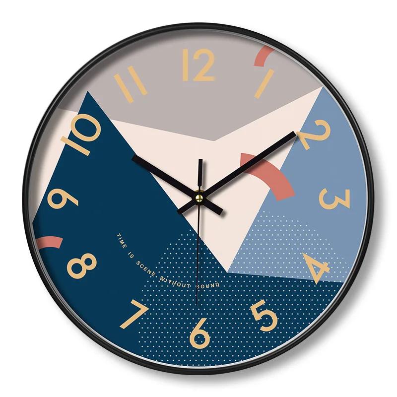 Легко читаемые 8-дюймовые современные настенные часы Простые и легко читаемые бесшумные нетикающие настенные часы для спальни гостиной