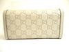 Authentic GUCCI Interlocking G Off White Leather Bifold Long Flap Wallet #706  Open box