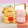 Burger Fries Adorable Drooling Bear Plush Toy Pillow For Children And Teens