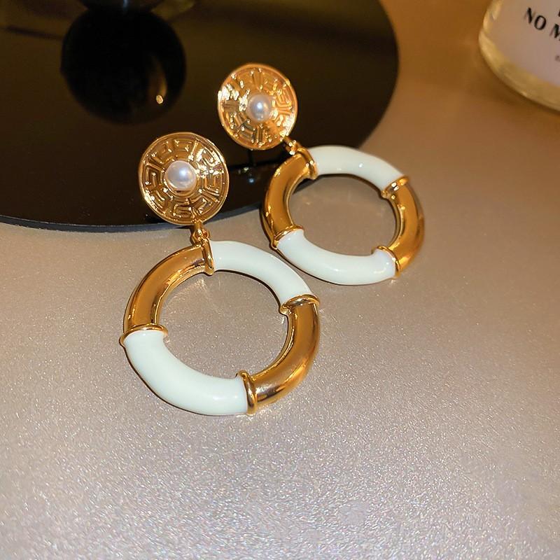 Серьги Love с геометрическим рисунком, простые серьги с цветами, модные серьги с темпераментом, элитные серьги, подарки