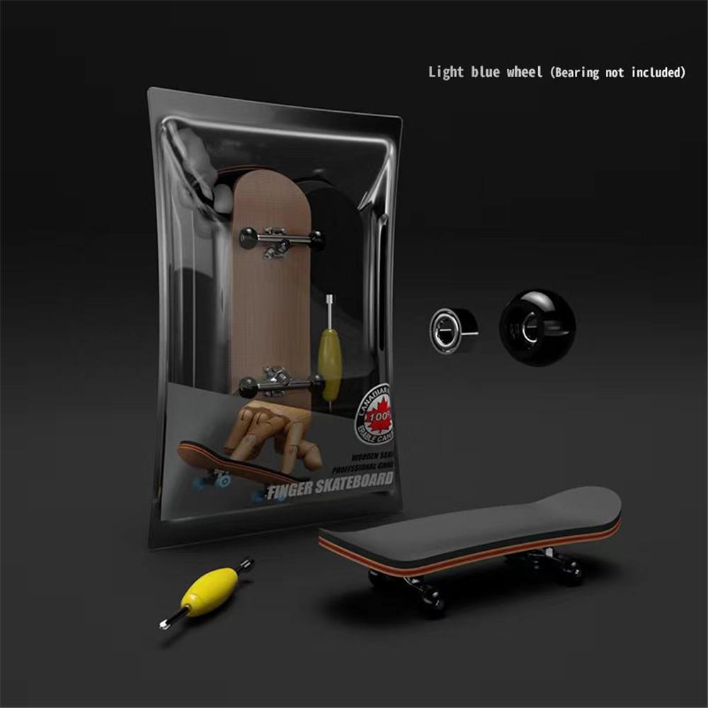 Mini Maple Finger Skateboard Wooden Fingerboard Interactive Professional Bearing Wheel Gift for Children Adults