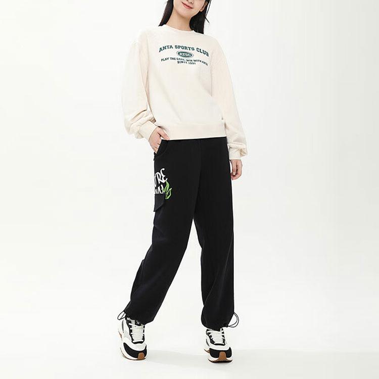Мужские брюки Anta Life Collection Повседневные брюки Унисекс Базовые Черные