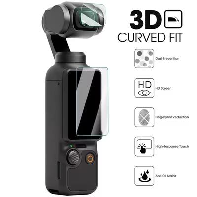 Пленка из закаленного стекла для DJI OSMO Pocket 3 Защитная пленка для экрана Защитная пленка для объектива от царапин Защитная крышка для аксессуаров DJI Pocket 3
