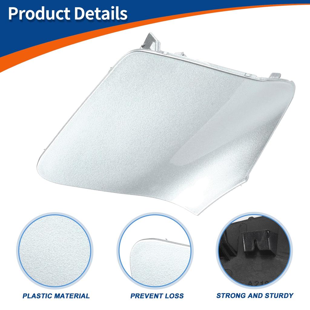 ACROPIX Передний буксировочный крюк бампера Diamond для Mercedes и Benz CLS W218 CLS550 Часть 1 шт. Крышка, Серебристый, 2015-2018, Номер A2188850626,