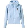 X Inner Child Collaboration Life Series Удобная повседневная теплая флисовая куртка на молнии с капюшоном Женские куртки Светло-голубой 962448712-2