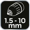 Pneumatic drill, 3/8", 1800 rpm