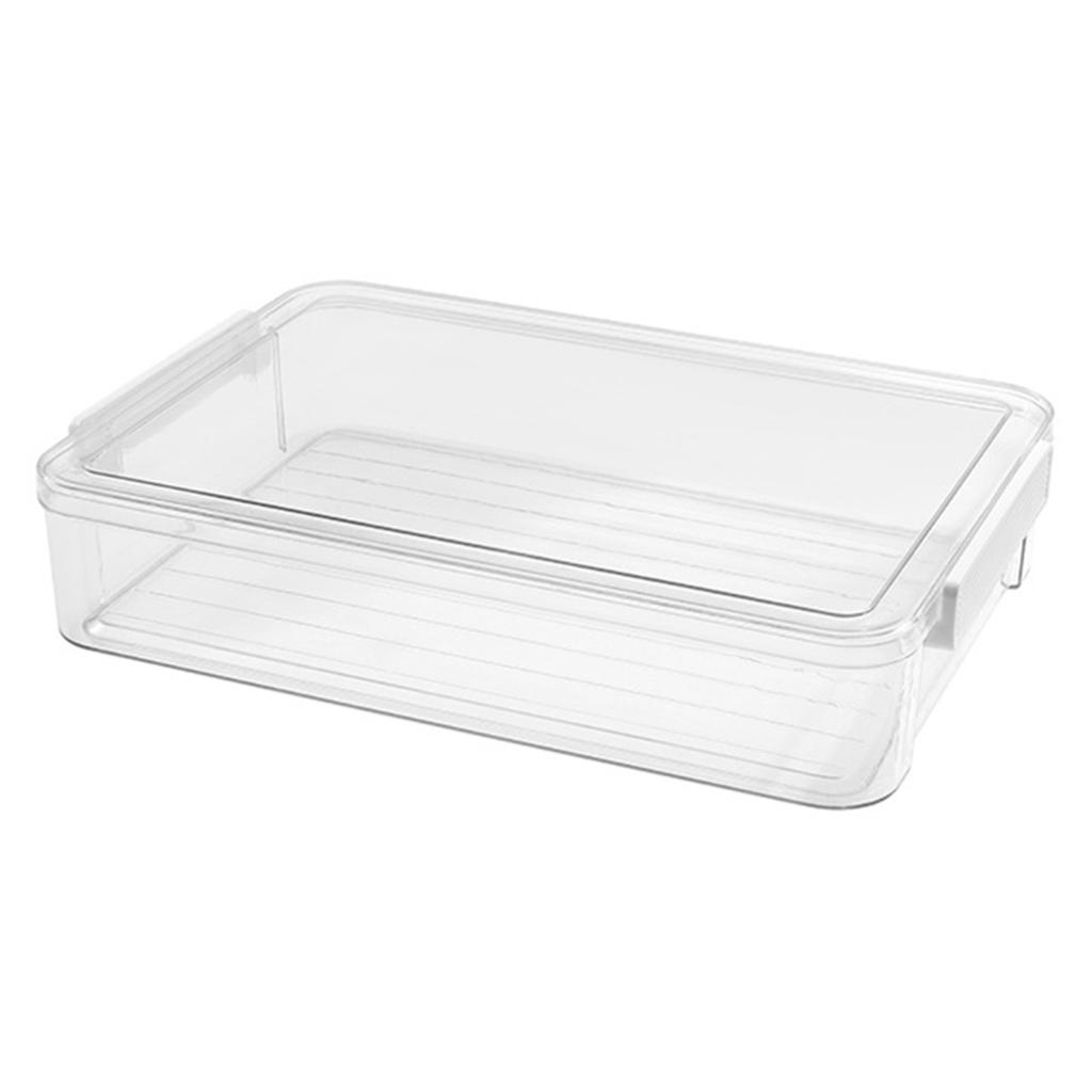 Plastic File Storage Box A4 Size Clear Stackable Organizer Container Documents Certificates Scrapbook Craft Art