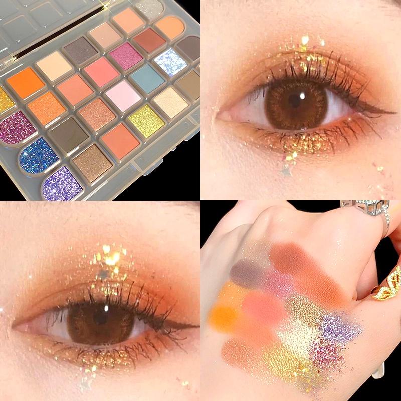 Лоток для теней для век Жемчужно-матовый тонкий макияж для глаз с вспышкой, легкий цвет, водонепроницаемый контуринг, спящий лоток для теней для век шелкопряда, стойкая фиксация женского макияжа