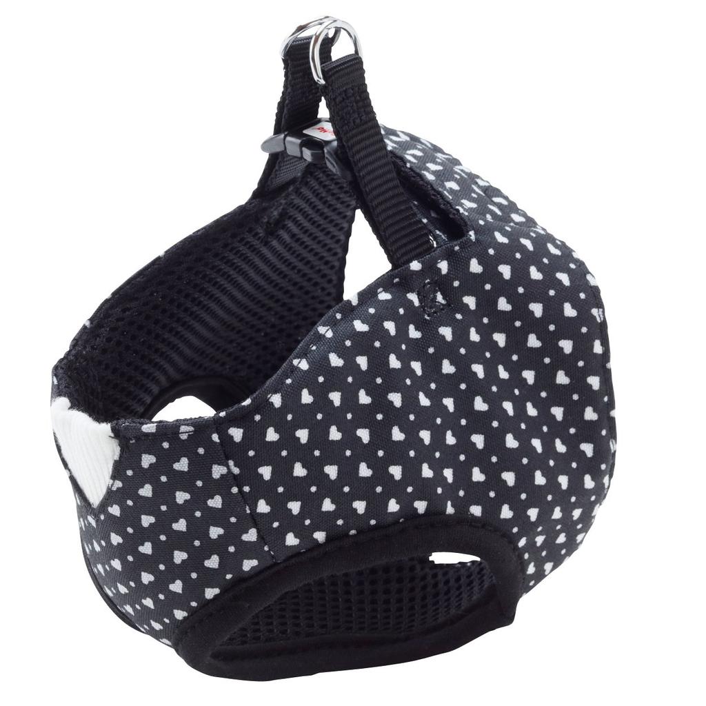 Petio ARFashion Heart Dot Vest Harness Black для маленьких собак размера S