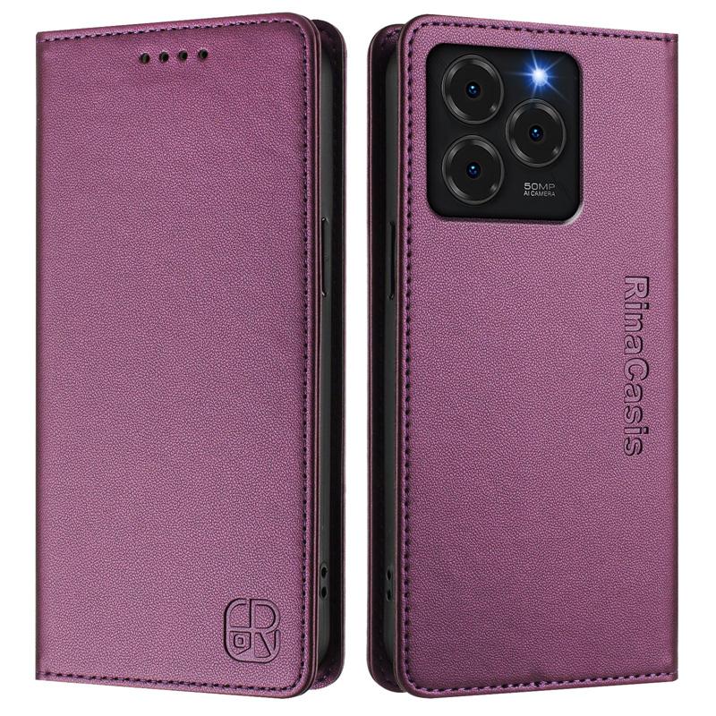 Luxury Leather Case For Ulefone Note 16 Pro/Note 20 Pro/Note 18 Ultra/Note 14 RFID Blocking Card Slots Magnetic Attraction Stand Shockproof Flip Cover