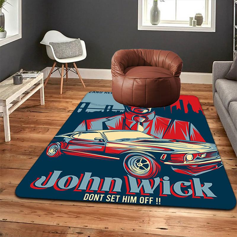 John Wick Rug Floor Mat for Living Room or Bedroom Soft and Comfortable Carpet a Gift for Birthday and Holiday.SFF0917258