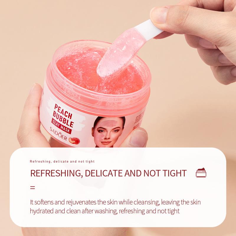 Cucumber and Peach Bubble Mask Mud Deep Cleansing Pores Anti-Wrinkle Mask Skin Care Products
