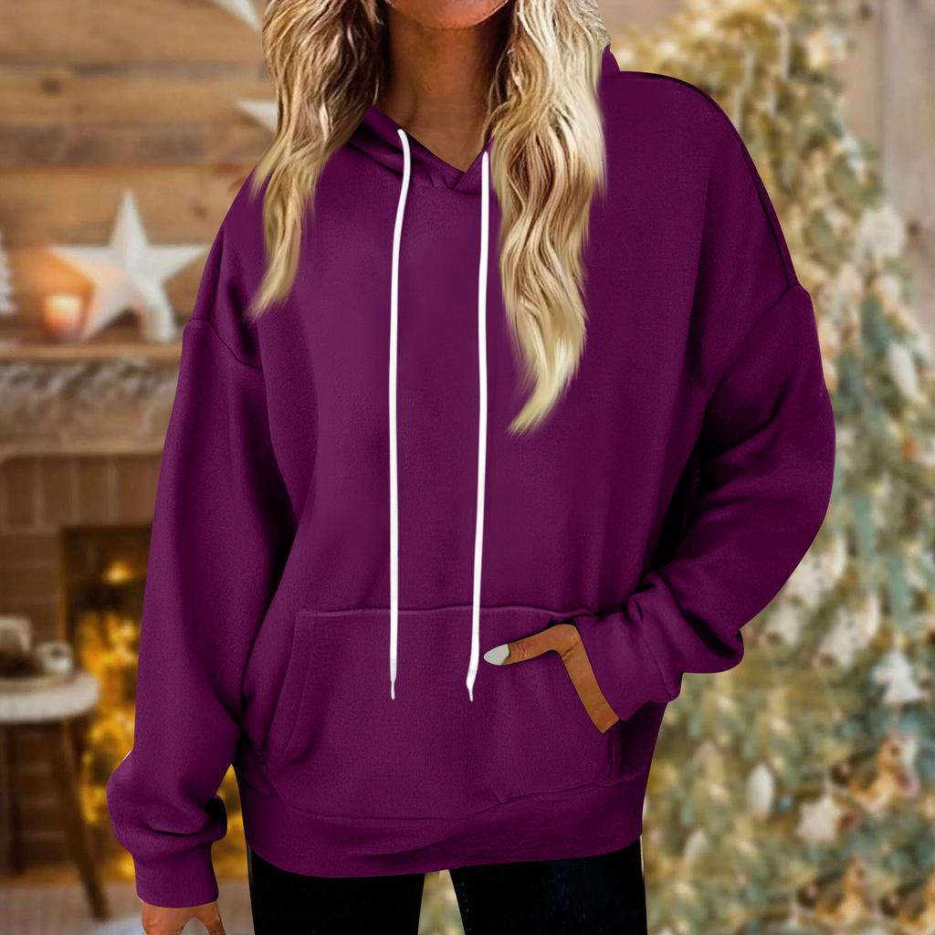 Толстовки для женщин оверсайз зимние плюшевые милые свитшоты пуловер модная осенне-зимняя одежда