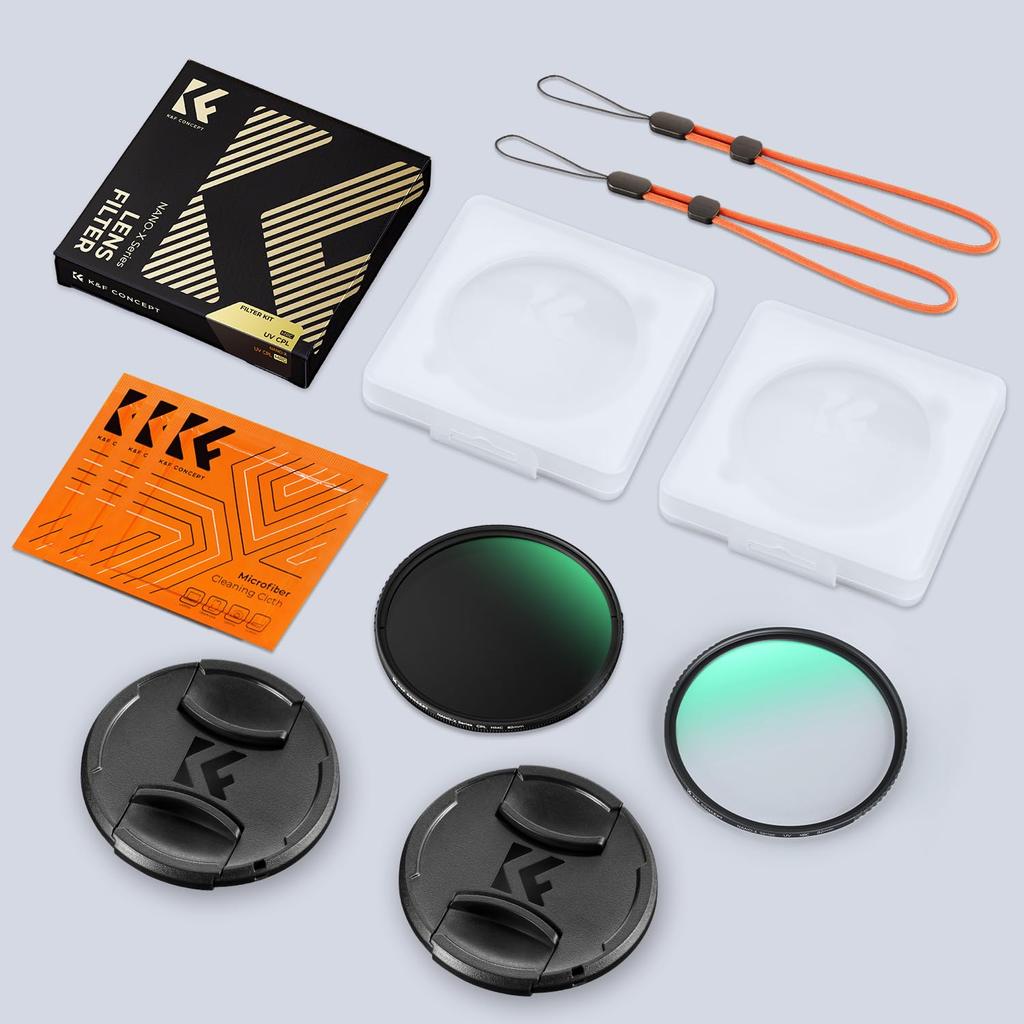 Concept 77mm Filter Set Lens Protection Filter CPL Filter Lens Cap Cleaning Cloth 28 Layer Coating Thin Frame Lens Protection Reflection Removal Water