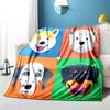 Cute Cartoon Puppy Blanket - Lightweight Flannel Throw for Sofa and Bed ,Digital Printed Blanket with Soft & Worm Flannel Fabric