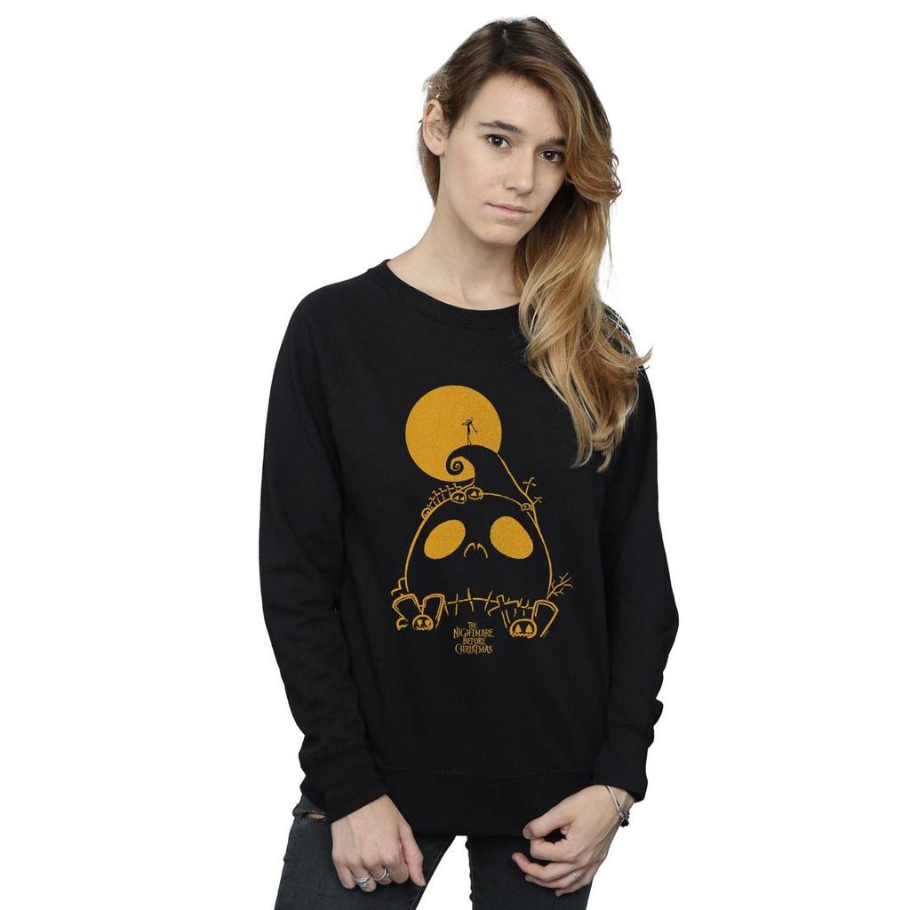 Disney Womens/Ladies Nightmare Before Christmas Jack Skellington Cemetary Sweatshirt