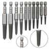 10pc Hexagonal Shank Broken Head Screw Extractor Screw Broken Head Screwdriver for Taking Out Electric Drill Tool Set