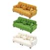 Dollhouses Loveseat Single Sofa Couch Handcrafted Flocking Miniature Decors For DIY Toy House Accessories