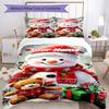 3PC Custom Name Snowman Teddy Gift Bedding Set Duvet Cover Closure Includes 1 Duvet Cover & 2 Pillowcases for Bedroom