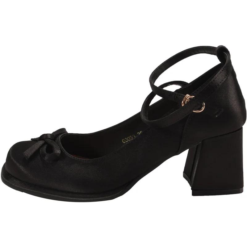 Мода Женская Мода Туфли на Платформе Весна Высокие Каблуки Ремешок с Пряжкой Мэри Джейн Обувь Женская Элегантные Банты Толстый Каблук Вечеринка Одинарные Туфли