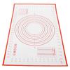 Silicone Baking Mat Reusable Counter Roll Mat Dough Rolling Pastry Mat with Measurement for Pie Crust Pizza CookiesRed