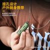 Titanium Survival Whistle With Compass Pendant EDC Outdoor Gear High Decibel Emergency Signal Tool