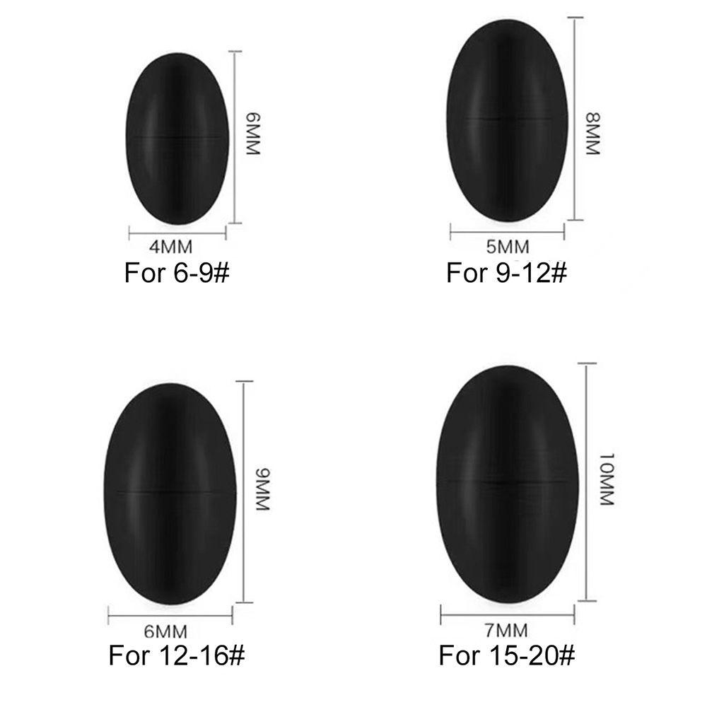 High Concentricity Black Rubber Float Line Stopper Luminous Space Beans Fishing Accessories